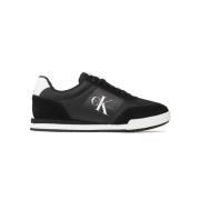 Calvin Klein Svart Suede Mono Sneaker Black, Herr