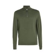 Calvin Klein Herr Turtleneck Sweater med Dragkedja Green, Herr