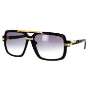 Cazal Vintage Pilot Solglasögon med Gyllene Metall Detaljer Black, Uni...