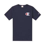 Champion Omvänd väv bröst c t-shirt Blue, Herr