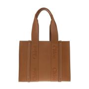 Chloé ‘Woody Medium’ shoppingväska Brown, Dam