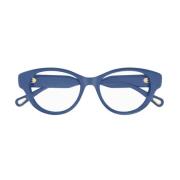 Chloé Cat-Eye Acetate Renew Båge med Vågdetalj Blue, Unisex