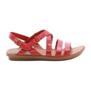 Clarks Elegant Lädersandal med Justerbar Spänne Red, Dam