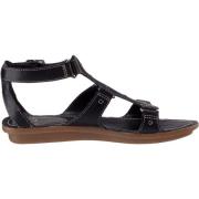 Clarks Lädersandal för kvinnor med justerbar rem Black, Dam