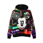 Desigual Glitch Mickey Mouse Oversize Sweater Black, Dam