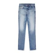 Diesel Stiliga Straight Jeans för Kvinnor Blue, Dam