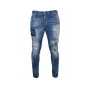 Dsquared2 Sliten Slim-Fit Jeans Blue, Herr