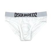 Dsquared2 Logo Elastisk Herrunderklädeskollektion White, Herr