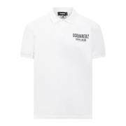 Dsquared2 Kortärmad Polo Tröja White, Herr