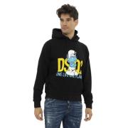 Dsquared2 Grouchy Hoodie - Bekväm och Stilfull Black, Herr