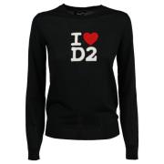 Dsquared2 Pullover Black, Dam