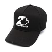 Dsquared2 Maple Leaf Baseball Cap - Svart Black, Herr