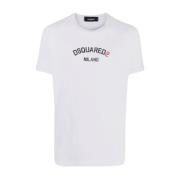 Dsquared2 T-shirt med Kort Ärm och Logo White, Herr