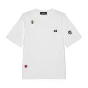 Dsquared2 Broderad bomull T-shirt White, Dam