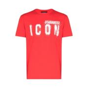 Dsquared2 Röd Logo Print T-Shirt Red, Herr