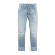 Dsquared2 Slim-fit Distressed Cropped Jeans Blue, Dam