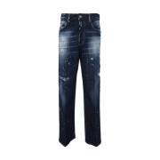 Dsquared2 Blå Navy San Diego Jeans Blue, Dam