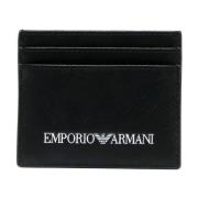 Emporio Armani Stiliga Plånböcker och Korthållare Black, Herr