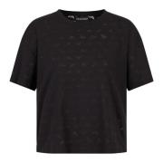 Emporio Armani Lyft din garderob med en exklusiv Devoré T-shirt Black,...