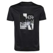 Emporio Armani T-Shirts Blue, Herr