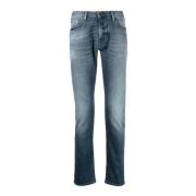 Emporio Armani Slim Fit Denim Jeans för Män Blue, Herr