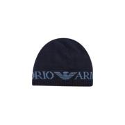 Emporio Armani Hatt och Scarf Set Blue, Unisex