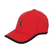 Ferrari Logo-Plaque Baseballkeps, Sart/Röd Red, Herr