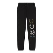 Fred Perry Grafiska Sweatpants, Stick ut Black, Herr