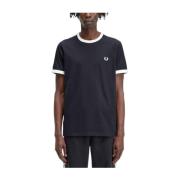 Fred Perry Retro Ringer T-shirt Black, Herr