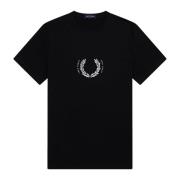 Fred Perry Circle Branding Tee Svart Black, Herr