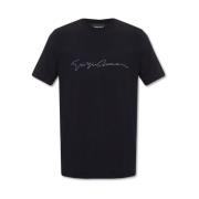 Giorgio Armani T-shirt med logotyp Black, Herr