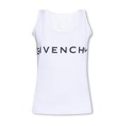 Givenchy Ärmlös Topp med Logotyp White, Dam