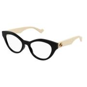 Gucci Minimalistiska Cat-Eye Glasögon Black, Unisex