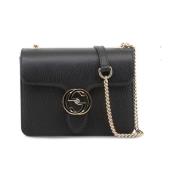 Gucci Interlocking Shoulder Väska Black, Dam