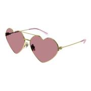 Gucci Stunning Gold/Red Sunglasses for Women Yellow, Dam