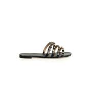 Guess Flat Sandals Black, Dam