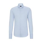 Hugo Boss Slim Fit Stretch Skjorta i Bomull med Stiliga Detaljer Blue,...