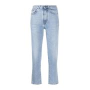 John Richmond Modernt Slim Fit Jeans med Baktryck Blue, Dam