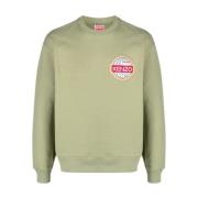 Kenzo Logo-Broderad Tröja Green, Herr