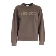 Kenzo Militärgrön Logosweatshirt Green, Dam