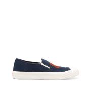 Kenzo Blå och vita slip-on sneakers Blue, Herr