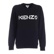 Kenzo Klassisk Svart Logosweatshirt Black, Dam