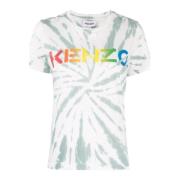 Kenzo Mintgrön Tie-Dye T-shirt för kvinnor Multicolor, Dam