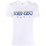 Kenzo Glittrande Sequin T-Shirt White, Dam