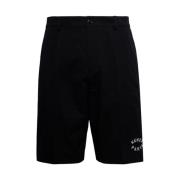 Kenzo Logo-broderade Bermuda shorts för män Black, Herr