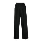 Krizia Wide Trousers Black, Dam