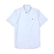 Lacoste Premium Bomull Regular Fit Skjorta med Vichy Rutigt Mönster Bl...