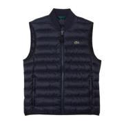 Lacoste Quiltad Herr Gilet med Logo Patch Blue, Herr