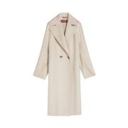 Max Mara Dubbelknäppt Kokongkappa Beige, Dam