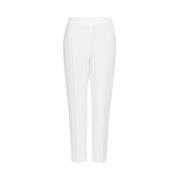 Max Mara Vita Silkevikta Byxor White, Dam